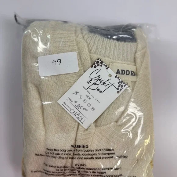 Adora 1X Sweater Striped V-Neck Acrylic Blend Pullover Colorblock Knit - Picture 8 of 8